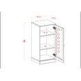 thumbnail image 5 of Palace Imports 100% Solid Wood 16.5" Bathroom Cabinet with Clear Glass Door, 5 of 5
