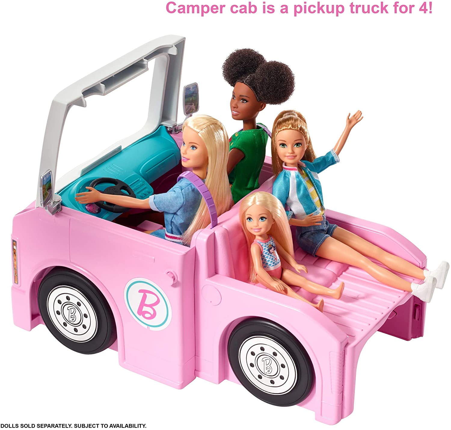 Boat And 50 Accessories New Barbie 3-In-1 Dreamcamper Vehicle With Pool Truck