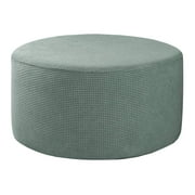 Elastic Pedal Cover Stretch Storage Ottoman Slipcover Small Round Footstool Sofa Blue