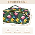 thumbnail image 4 of FORMRS Makeup Bag Travel Cosmetic Organizer for Women Fold Flat Zipper Pouch with Handle, Flamingo Floral Pattern, 4 of 8