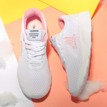 

Fidelma Sneakers Fashion Women Casual Mesh Breathable Shoes Student Running Shoes White 39