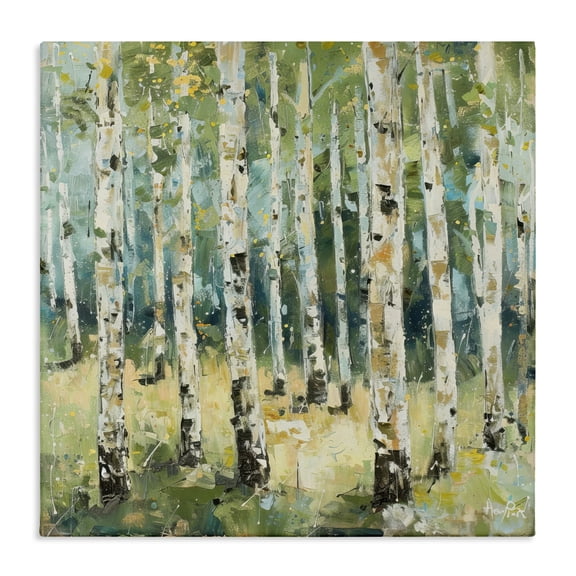 Stupell Industries Transitional Natural Birch Grove Canvas Art, 17 x 17, by LSR Design Studio
