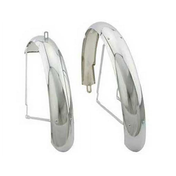 26" Classic Stander Balloon Fender Set Chrome. for bicycles, bikes, for 26" lowrider bike, beach cruiser.