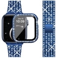 thumbnail image 1 of WFEAGL Apple Watch Band + Case Women Dressy Bling Diamond Metal Wristband 38mm Blue, 1 of 9