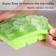 thumbnail image 3 of Molde para cubitos de hielo, paquete de 2 recipientes grandes de silicona para cubitos de hielo con tapas, sin Bpa para 30 cubitos de hielo grandes (3 cm) verde Sincero Hogar, 3 of 6