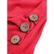 thumbnail image 5 of Gibobby ropa Niñas blusas Camiseta de para niñas y niños, camiseta informal con botones de Color sólido, blusa holgada de manga larga con cuello redondo, camiseta （Rojo， 12-13 Años), 5 of 5