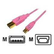 Ka-Bling - USB cable - USB (M) to mini-USB Type B (M) - USB 2.0 - 6.6 ft - pink