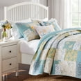 thumbnail image 4 of Greenland Home Evangeline Cotton-Rich Modern Floral Quilt Set, 3-Piece King/Cal King, 4 of 7