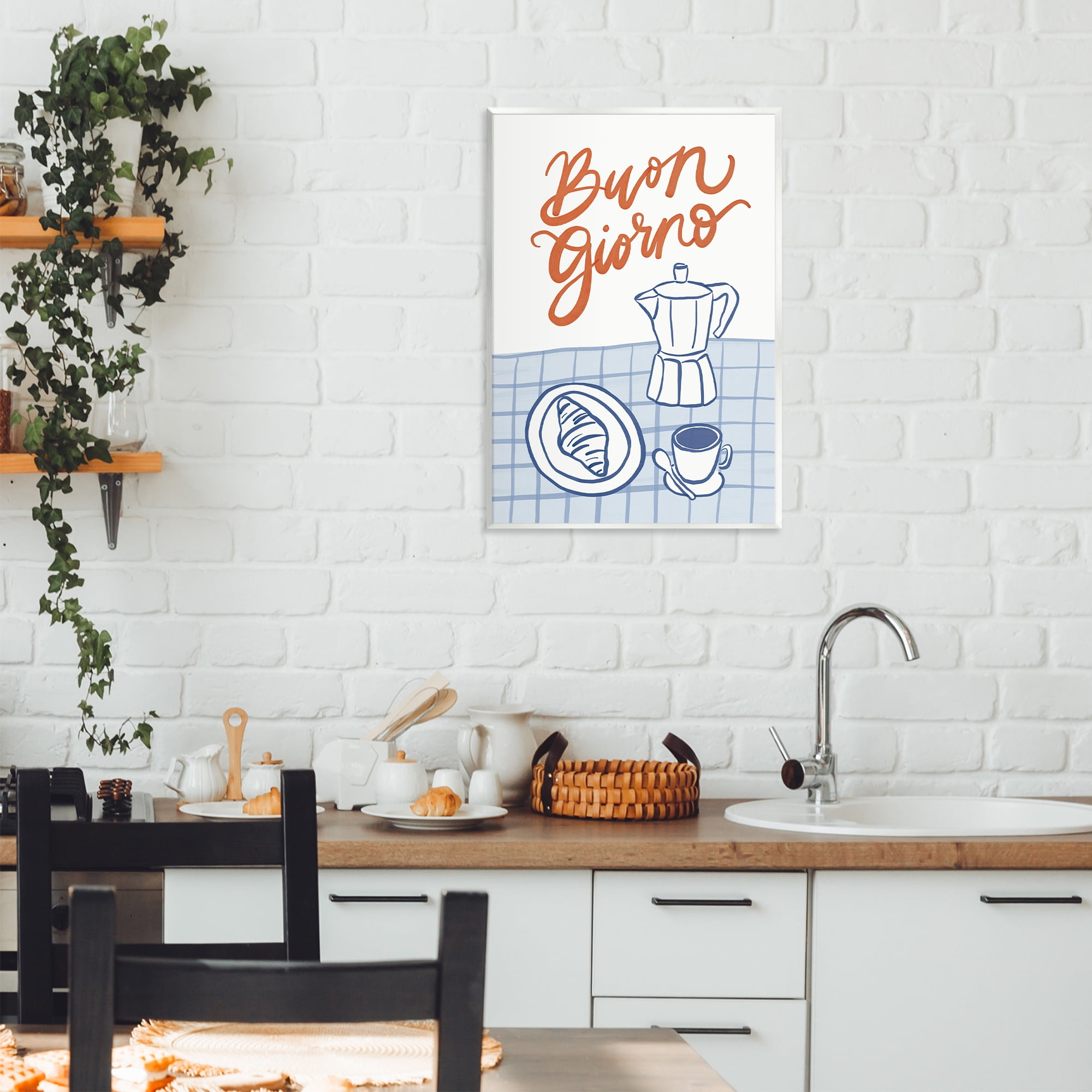 Stupell Industries Buon Giorno Breakfast Espresso Wall Plaque Art, design by Amanda Houston