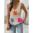 thumbnail image 2 of Spring Womens Knite Vest Top V-Neck Loose Sweater Casual Summer Clothes Apricot XL, 2 of 4