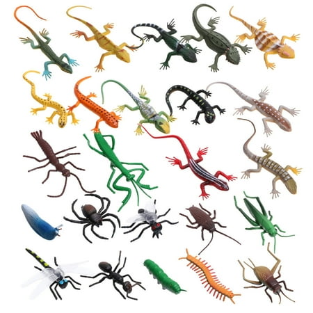 

24pcs Plastic Lizards Toy Artificial Insect Reptile Lizard Educational Toys