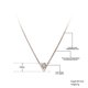 thumbnail image 2 of Collares con colgante de letra de amor YONGSHENG de acero inoxidable de titanio con Cadena de cristal Cz para Mujer N20094, 2 of 5