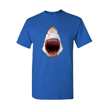 Zexpa Apparel Great White Shark 3d Print Men S T Shirt Animals Shark Teeth Gift Tee Walmart Com