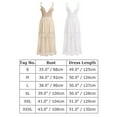thumbnail image 7 of IBTOM CASTLE Women's Summer Slip Boho Maxi Dress Lace Up Tassel V Neck Flare Wedding Beach Dresses Holiday Outfit Photo Shoot M Beige Tassels, 7 of 7