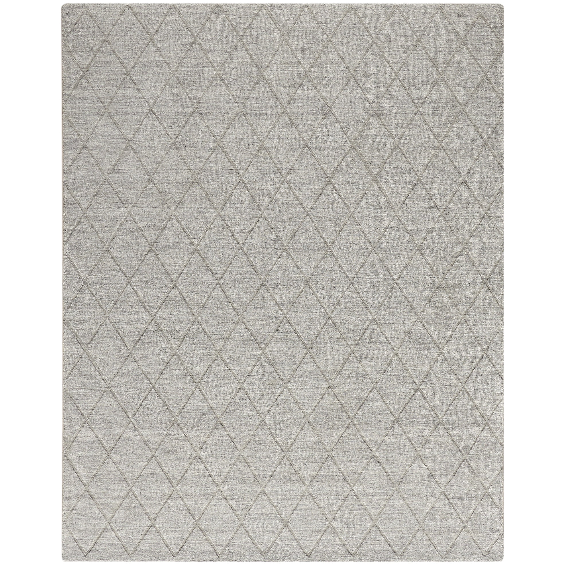 Nourison Wool Haven 7'9" x 9'9" Grey Modern Indoor Rug