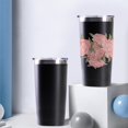 thumbnail image 4 of Rose 20oz Coffee Stainless Steel Mobile Tumblers, Vacuum Insulated Mug with Lid, Spill-Proof Travel Cup for Hot & Cold Drinks, for Coffee, Wine, Cocktails, Christmas, Spring, 4 of 6