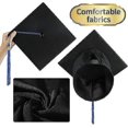 thumbnail image 4 of Gorro de graduación unisex, gorro de graduación ajustable, gorro de graduación para graduación, sombrero de maestro de escuela secundaria universitaria, 4 of 4