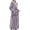 Purple, variant on VANLOFE Unisex Warm Pajamas Household Clothes Solid Bathrobe Lengthened Night-robe Man's Nightgown Casual Robes Gray Robes Sleepwear for Woman M