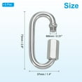 thumbnail image 2 of Uxcell M8 1.6" 304 Stainless Steel Quick Link Chain Connector, D Ring Chain Hooks 1523 LBS Capacity 5 Pcs, 2 of 7
