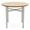 Natural Maple, variant on Avon Reception Waiting Round End Table 24" HPL Top / Silver Steel / Natural