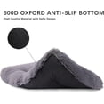 thumbnail image 4 of Medium Dog Bed Washable Dog Crate Mattress Calming Fluffy Anti Anxiety Dog Beds Deluxe Plush Dog Mat with Anti-Slip Bottom, Dark Grey, 75x50x7cm, 4 of 5