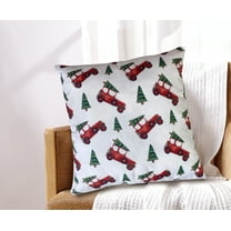 Red Vintage Car Decorative Pillow 18x18