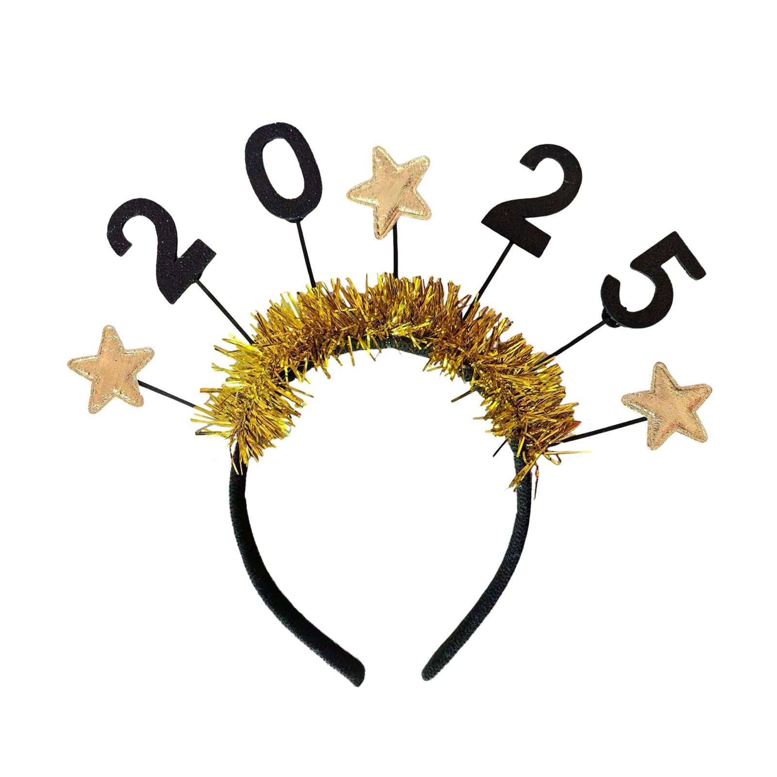 2025 New Year Headband Glittering Star Headwear, 2025 Happy New Year