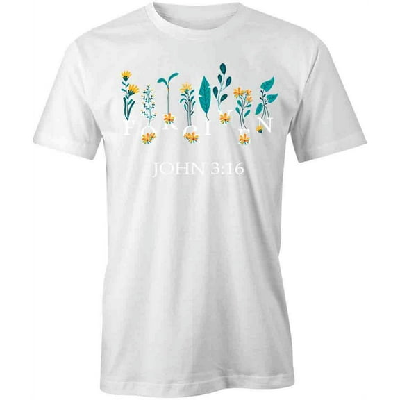 Flowers Forgiven T-Shirt | Religious Christian White Tee Gift