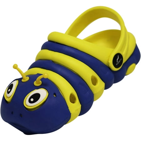 

NORTY Toddler Boys Clogs Male Ankle Strap Summer Sandals Blue Yellow