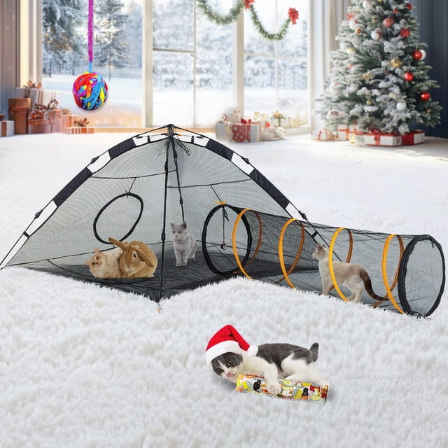 ITENT Tienda de campaña para gatos para interiores y exteriores (tienda de campaña para gatos al air
