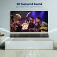 thumbnail image 4 of AIYIMA Bluetooth 2.0 Channel HDMI-ARC 28" Sound Bar with Remote Control, Black and Brown, 4 of 13