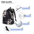 thumbnail image 5 of Casual Canvas Backpack Without Interlayer Large Capacity Stick Bag Design For Outdoor Shopping Office Outdoor Sports Animal Print Style Mediumorchid_3 Medium, 5 of 7