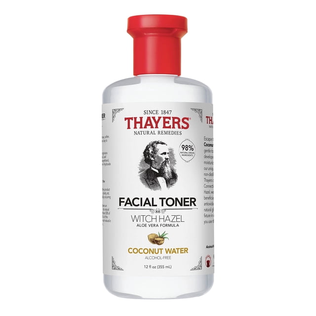 Tónico facial THAYERS, agua de coco sin alcohol, hamamelis, 355 ml