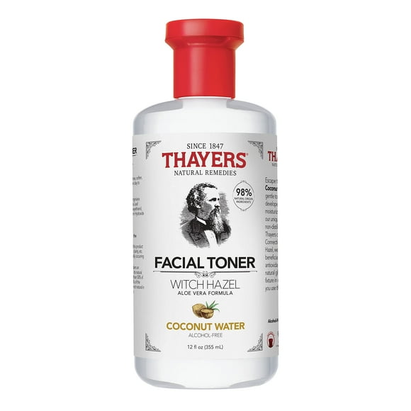 Tónico facial THAYERS, agua de coco sin alcohol, hamamelis, 355 ml
