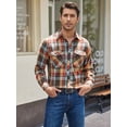 thumbnail image 7 of sogami Mens Long Sleeve Multi-color Plaid Shirts Flannel Casual Shirt, 7 of 7