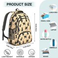 thumbnail image 5 of Black Cat Beige Pattern Cute School Backpack Bag with Padded Back and Adjustable Shoulder Straps 16.9 X 12.6 X 5.9 Inches, 5 of 5