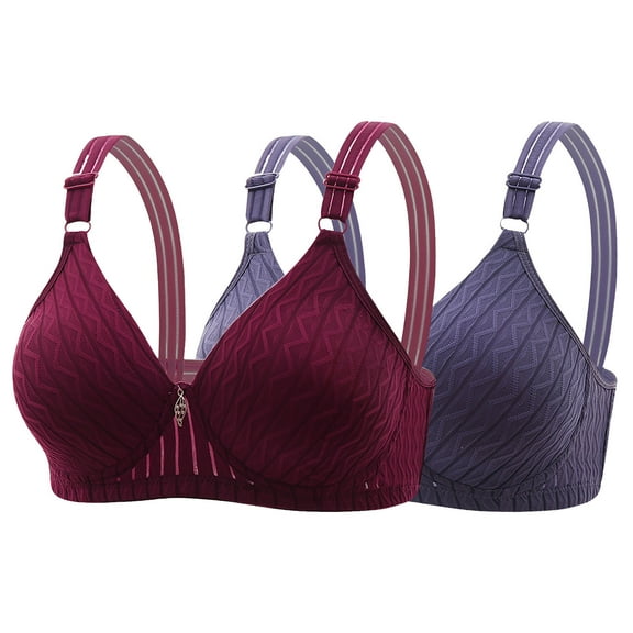 Tsesme 2 Pack Push up Bras Women No Underwire Full Cup Bralettes Adjustable Bra Comfy Everyday Bras
