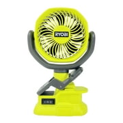 Ryobi ONE+ 4 2-Speed Cordless Clamp Fan with 1.5 Ah Battery and Charger Personal Fan