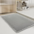 thumbnail image 3 of Monstrate Borla de goma antideslizante súper absorbente y duradera de la estera de baño de la galleta de la borla única de la fibra Juegos de accesorios de baño marrón 4 6*77cm, 3 of 6
