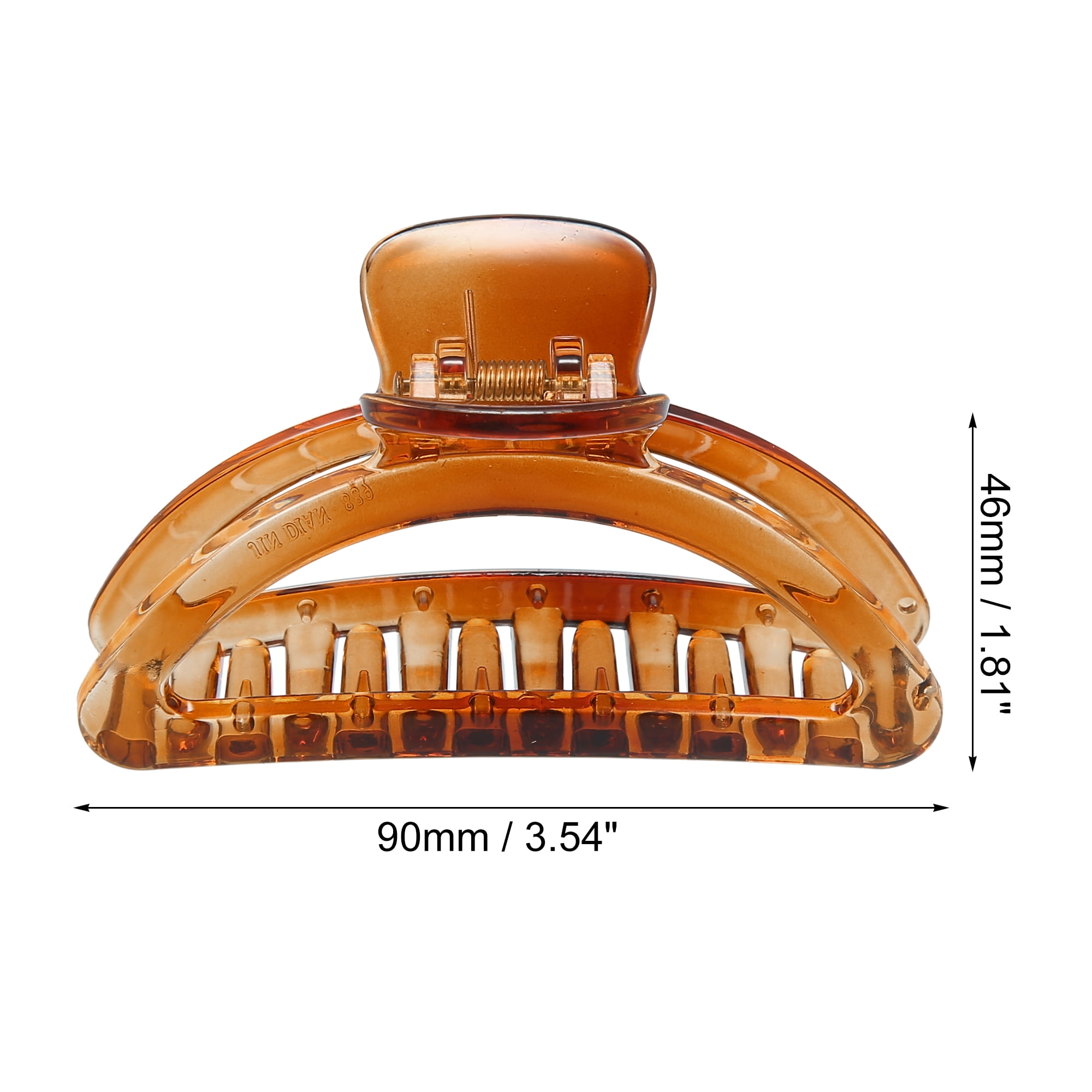 Unique Bargains Claw Clip Hair Accessories Hair Clip No Slip Grip Plastic Brown 3.54