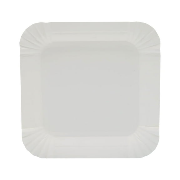 Set of 20 Off White Cream Disposable Cardboard Paper Plate 5.7" x 5.7"