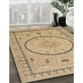 thumbnail image 3 of Ahgly Company Machine Washable Indoor Rectangle Traditional Light Brown Area Rugs, 6' x 9', 3 of 7