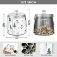 thumbnail image 2 of Yayeee Ashtray with Lid for Cigarette Smokeless Stainless Steel Home Ash Holder, Blue Cartoon Snowmen, 2 of 7