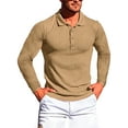 thumbnail image 1 of Sunloudy Men's Spring Autumn Casual Shirts Solid Color Long Sleeve Lapel Tops Button Shirts for Party, 1 of 7