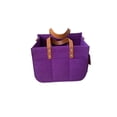 thumbnail image 3 of Foldable Storage Bag with Removable Compartments | Portable Organizer for Diapers & Essentials | 15x33x18cm Tote with 8 Pockets | Gray Fabric with Leather Handle, 3 of 5