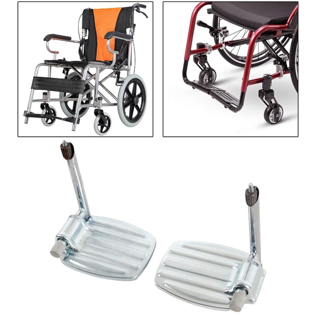 Reposapiés para Silla de Ruedas Macarena Desmontable Alta a Prueba de Arañazos Manual Metal con Poste