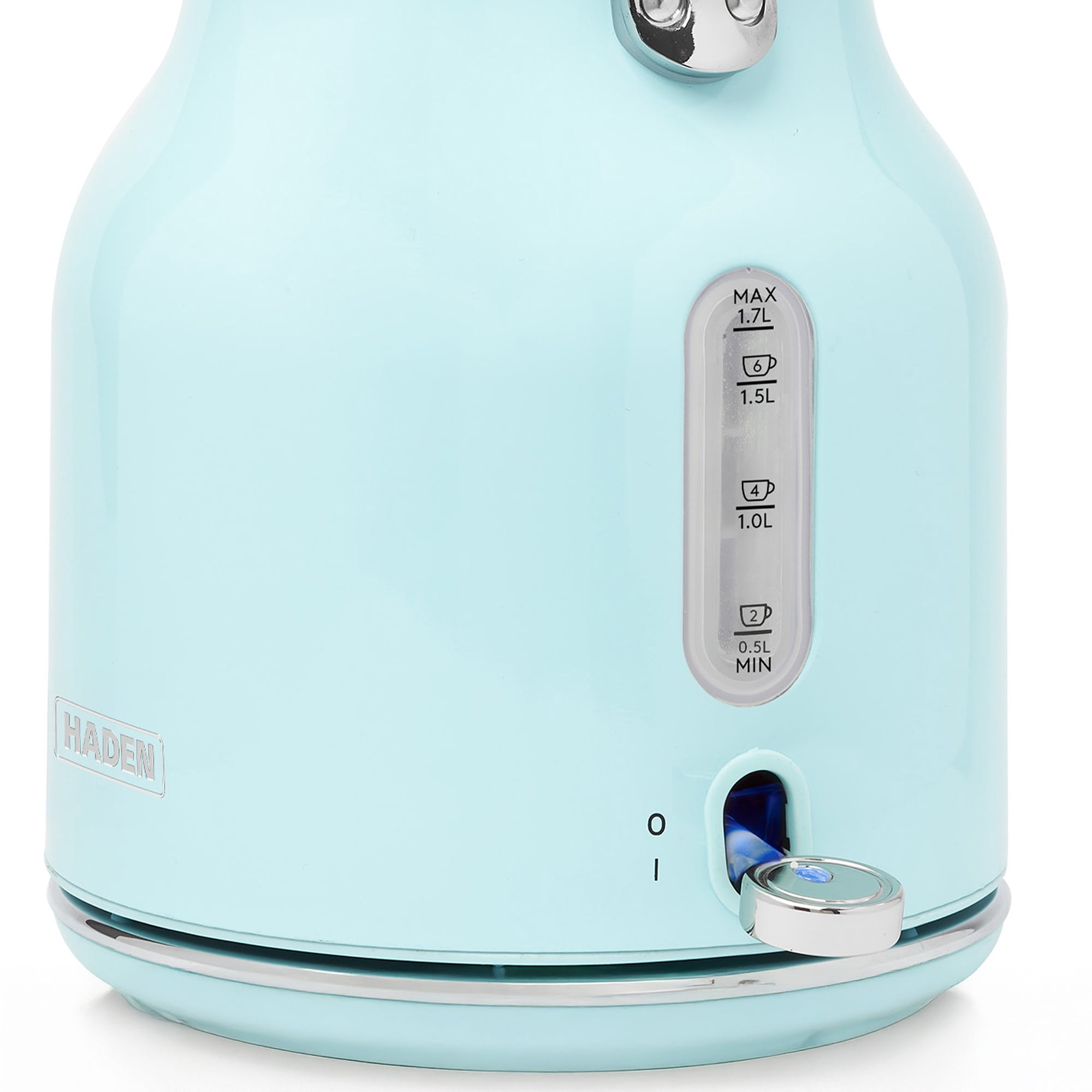 Haden Heritage 1.7 Liter Stainless Steel Electric Tea Kettle, Turquoise - 75004