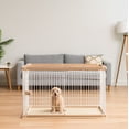 thumbnail image 2 of IRIS Large Wire Open Pet Pen, Brown/White, 2 of 8