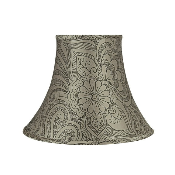 Aspen Creative 58054 Transitional Bell Shape UNO Construction Lamp Shade in Taupe, 14" Wide (7" x 14" x 11")