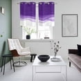 thumbnail image 4 of Purple Waves Kitchen Curtains Small Short 39 Inch Length, Ombre Abstract Art Gradient Modern Grommet Top Bedroom Living Room Curtains, Light Filtering Cafe Curtain Drapes 2 Panels Set 55''x39'', 4 of 9